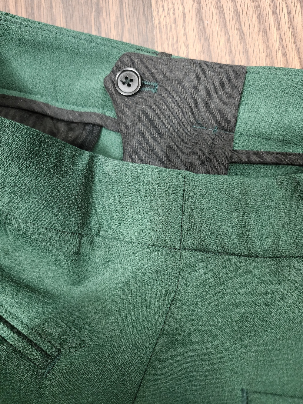 Asos Design Men's Skinny Flare Suit Pants Tailored Forest Green 28x30 - Picture 12 of 14